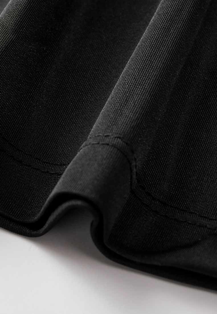 Mesh Ruffle-detail Sleeveless Dress - MOISELLE